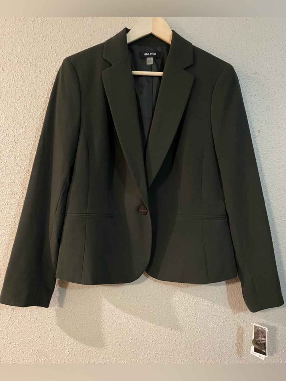 Nine West Nostalgia Pine-tree Women's Single-Button Tailored suit Blazer Size 12